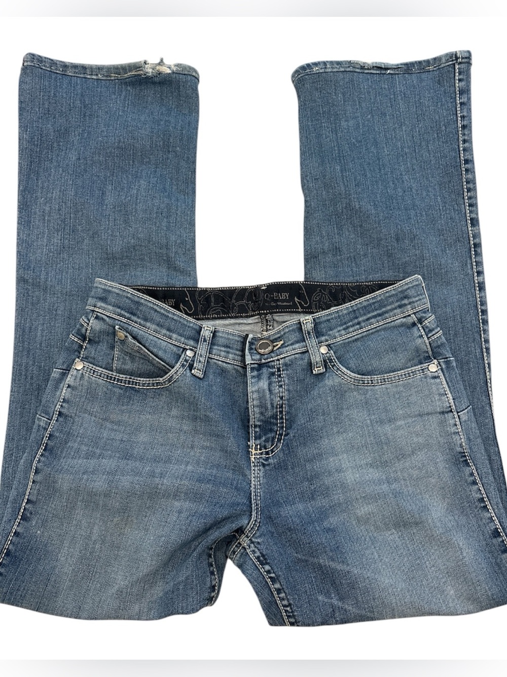 Wrangler Q-Baby blue jeans strait leg size 5/6